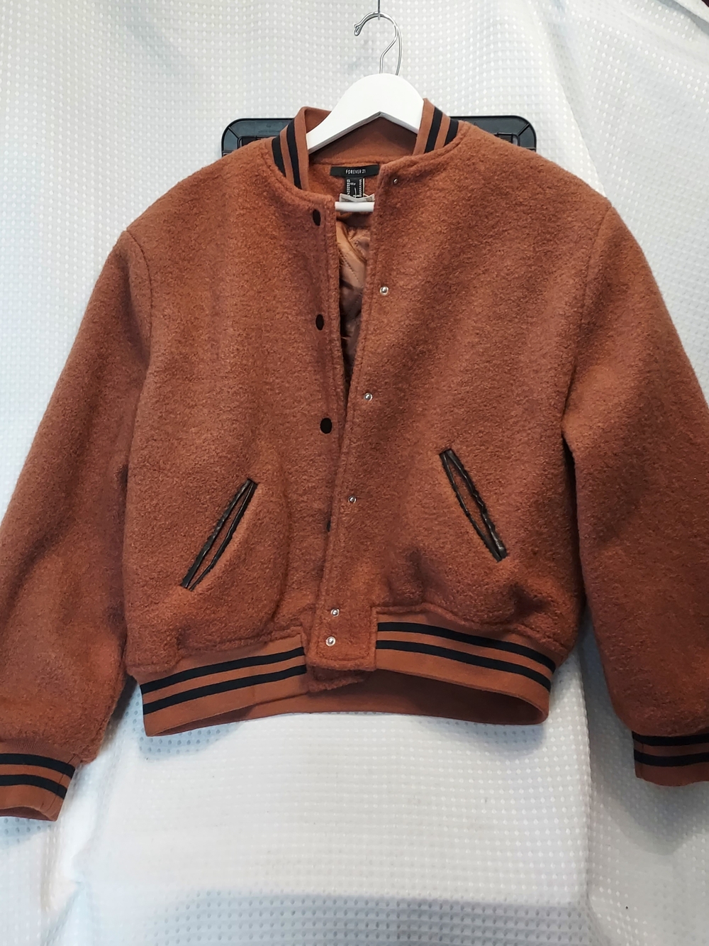 Forever 21 Rust Brown Teddy Bomber Jacket